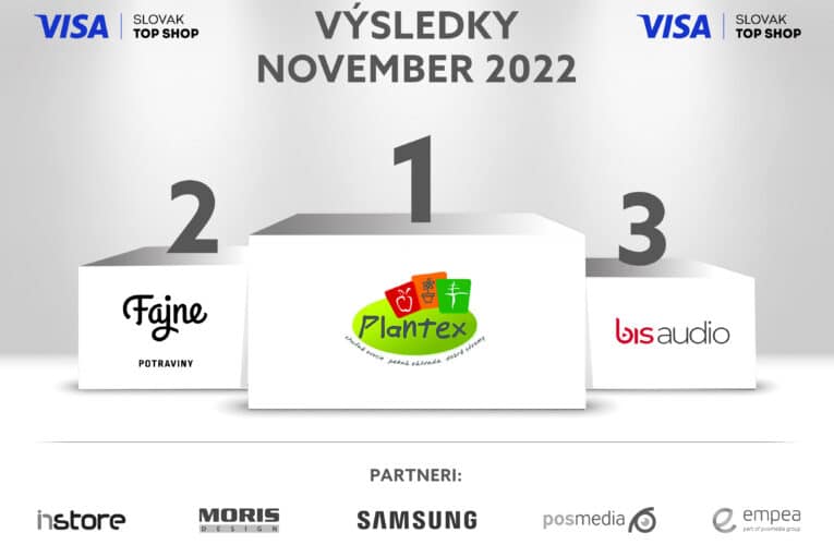 Víťazi Visa Slovak Top Shop za mesiac november