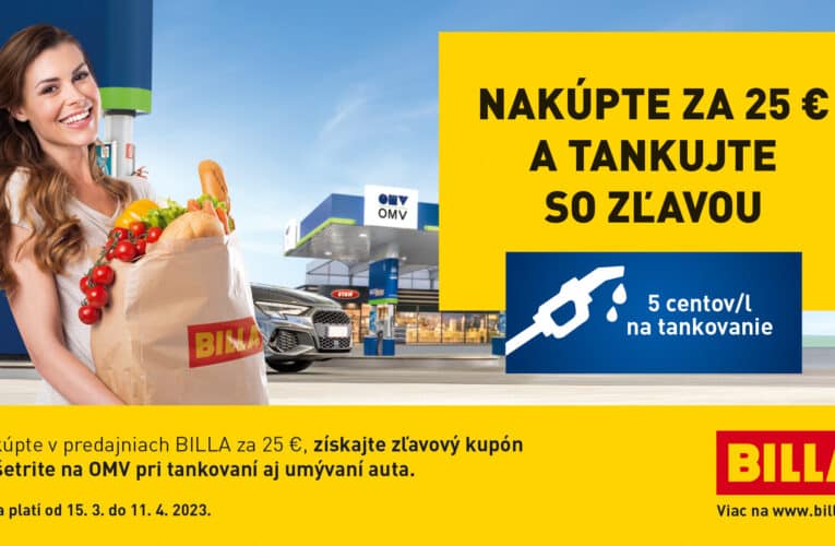 Nákupmi v BILLA ušetríte na čerpacích staniciach OMV