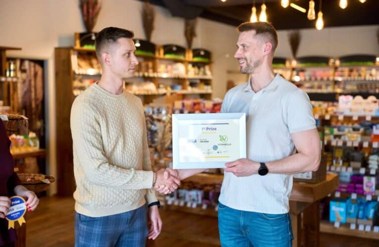 Odovzdávanie ocenenia v prevádzke Vitanella v Trenčíne